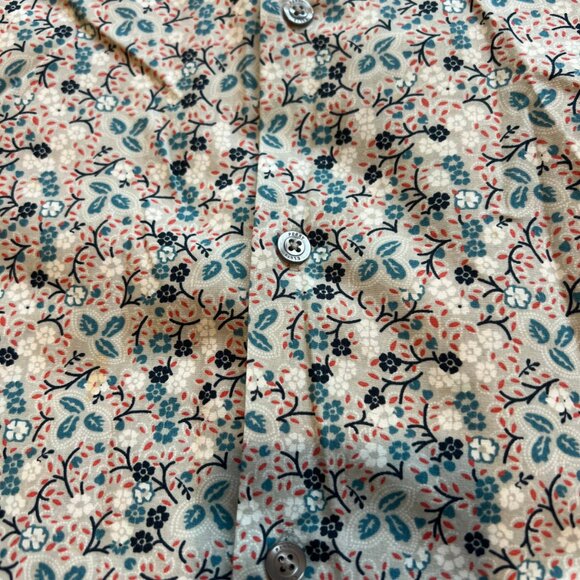 Perry Ellis Men's Floral Pattern Button Down Shirt Size M - Picture 4 of 5